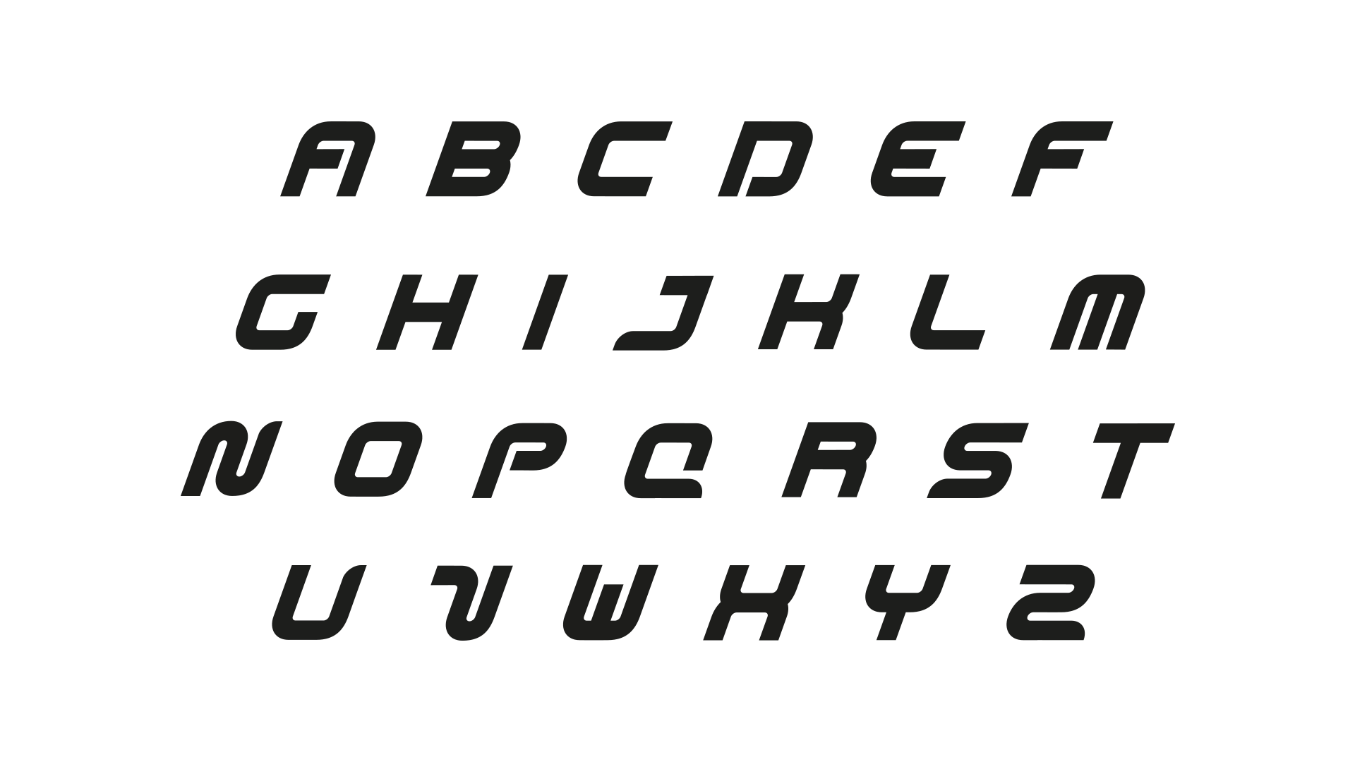 Duel Speed Typeface Design